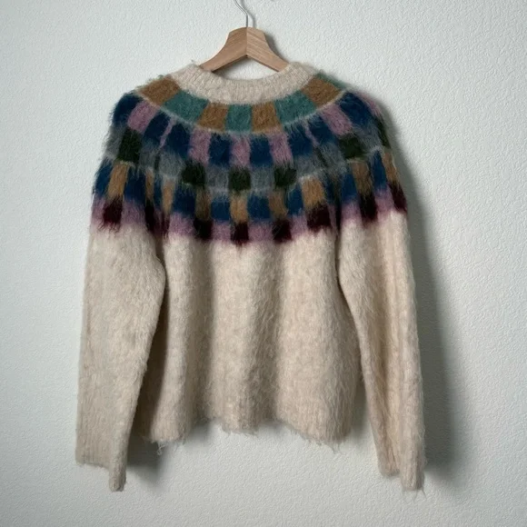 Madewell Brushed Checkerboard Fair Isle Sweater - Picture 7 of 8